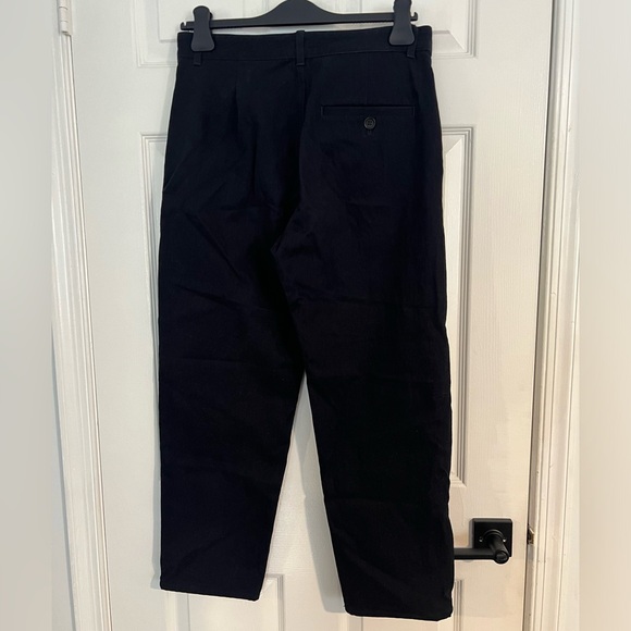 COS Button Fly Chino Pants Trousers High Rise Stretch Cotton Black Size 6 EUC - Picture 5 of 11